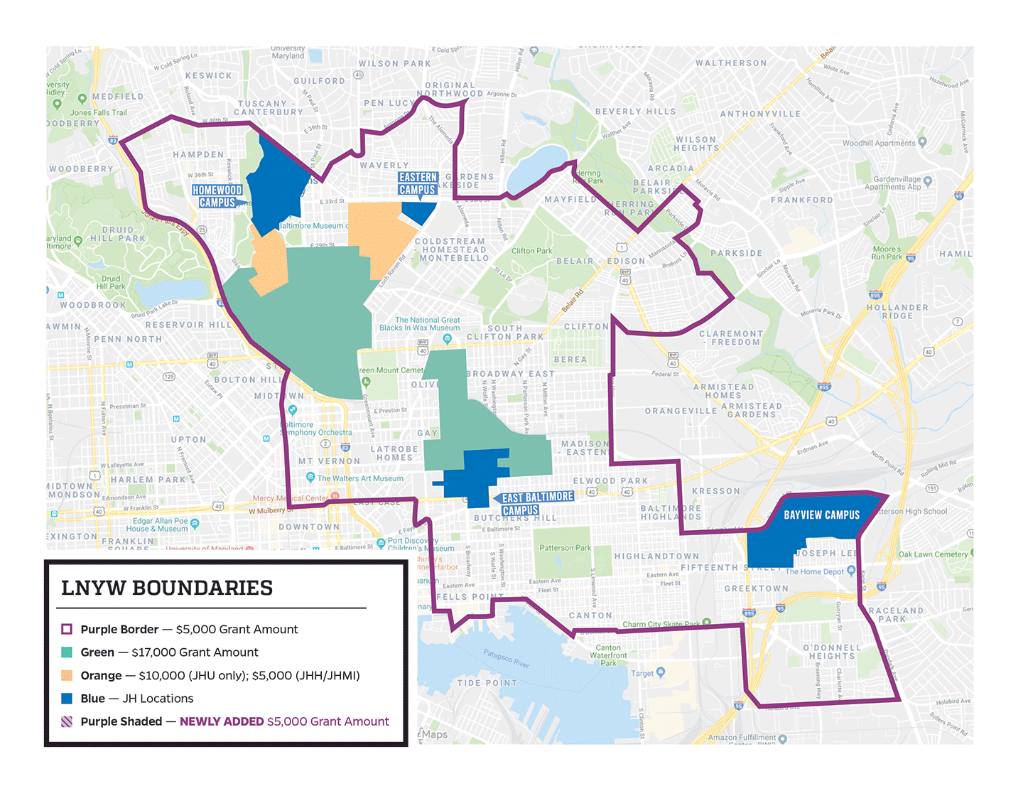 Animated gif of the map showing where Live Near Your Work has expanded