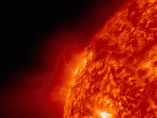 Animated gif of solar flare