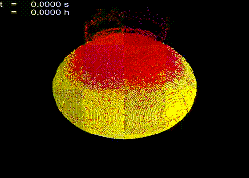 Simulation af asteroidekollision