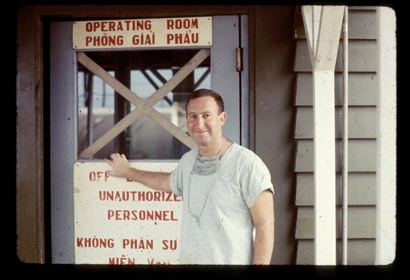 Mayer Katz at the 3rd Marine Division hospital in Phu Bai near the demilitarized zone in Vietnam in 1968