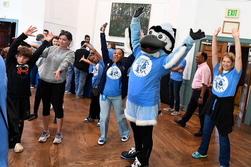 Young visitors exercising in the O’Connor Recreation Center