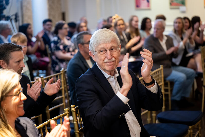 Francis S. Collins clapping