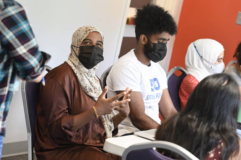 Students in a course for the Program in Islamic Studies