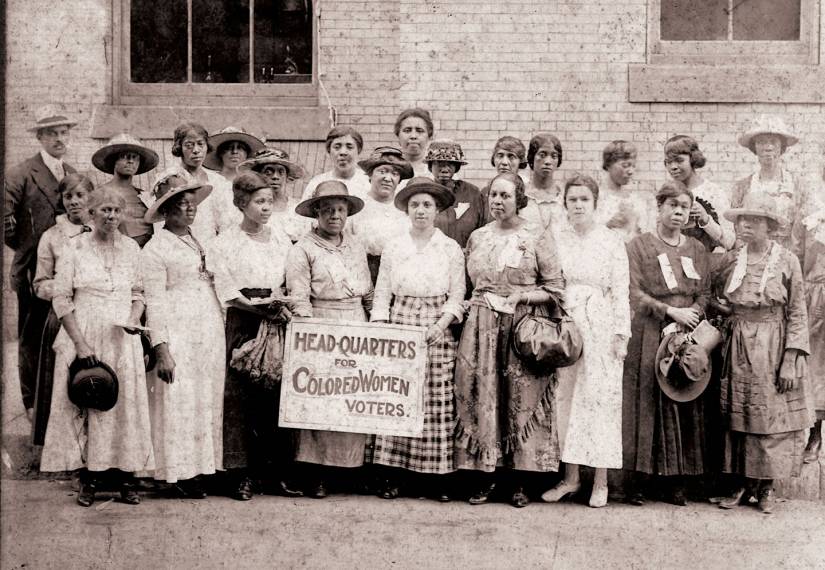 Historic photo of African-American women suffragists