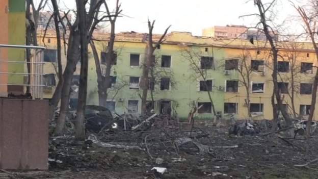 A hospital in Mariupol, Ukraine, was destroyed 
