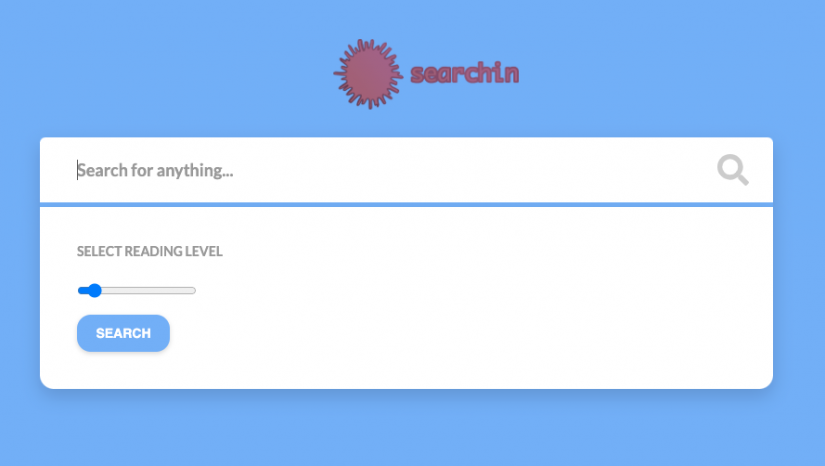 Screenshot of the simplified Searchin' search bar