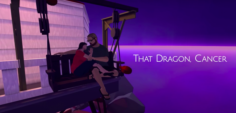 Title screen to That Dragon, Cancer, an autobiographical video game about grief