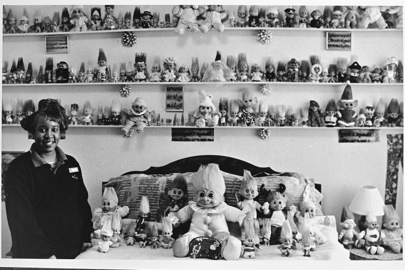 Montoya Jackson with her Treasure Troll doll collection