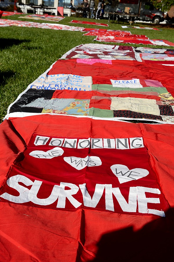 Monument Quilt Which Features Stories Of Sexual Assault Survivors Promotes Public Healing Hub 