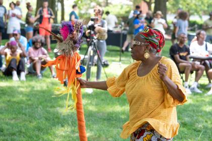 A person dances