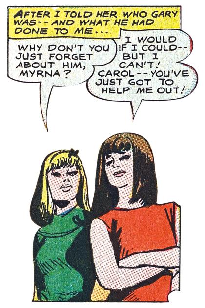 A comic book featuring two women stand next to one another, with the title text 