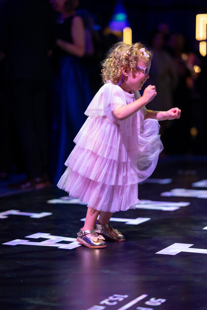 Bernadette "Bernie" Cowell Murray on the dance floor at the Wilmer Eye Institute's 100th anniversary gala