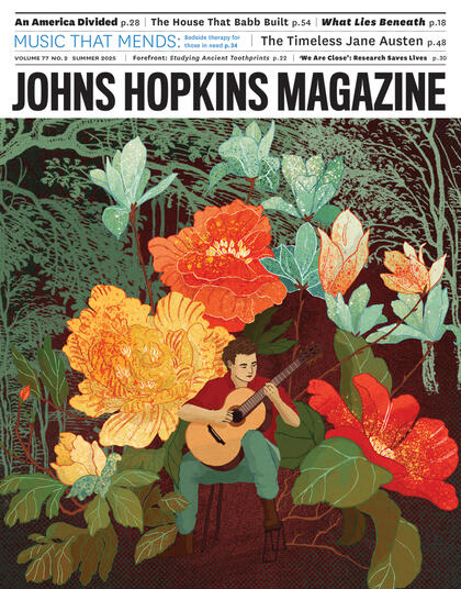 The cover of the summer 2025 edition of Johns Hopkins Magazine