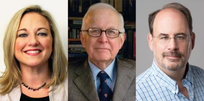 From left, Stephanie DeLuca, Paul McHugh, and Stephen Teles