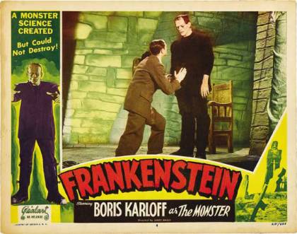 Movie poster for Boris Karloff in Frankenstein