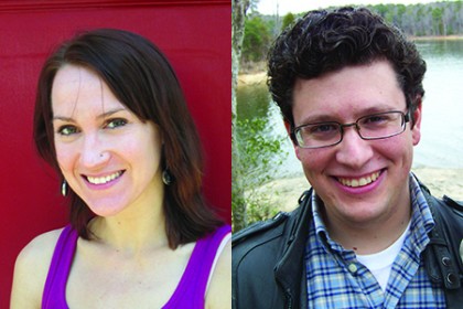 The 2016 Charlotte W. Newcombe Doctoral Dissertation Fellows Caroline Garriott (left) and William Reed (right)