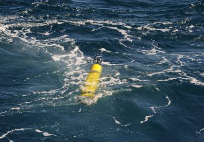 An Argo float in the water