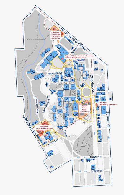 Homewood campus construction map