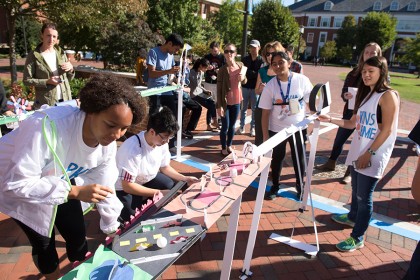 Student-built ramp for Ping-Pong ball challenge