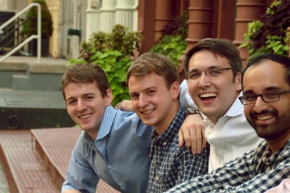 The Healthify team (from left): Alex Villa, Daniel Levenson, Eric Conner, and Manik Bhat