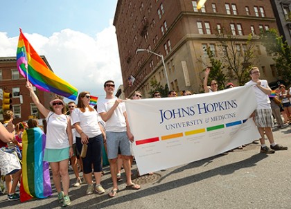 JHU's participants in Baltimore's Gay Pride parade