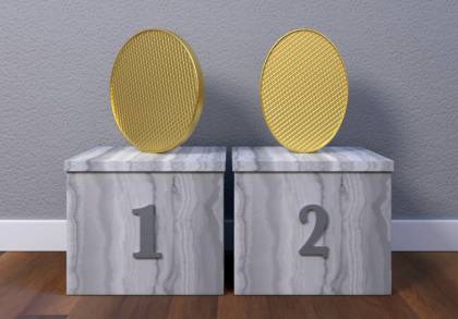 Researchers asked participants to determine the difference between an oval coin and a round coin positioned at an angle. 
