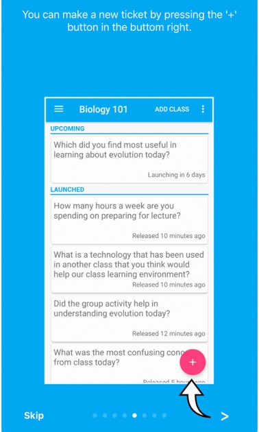 Screenshot shows dialog questions such as 'What did you find most useful in learning about evolution today?'
