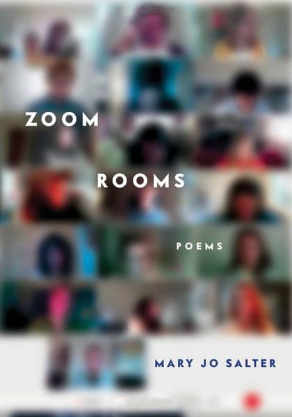 Cover image for the book 'Zoom Rooms,' which features a blurry image of a Zoom call