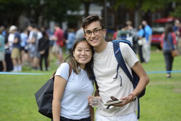 Two students at the Baltimore Day picnic