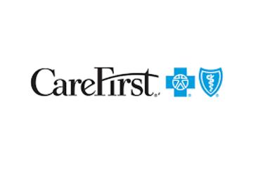 CareFirst BlueCross BlueShield logo, which is composed of the CareFirst name in black type next to a blue cross and a blue shield