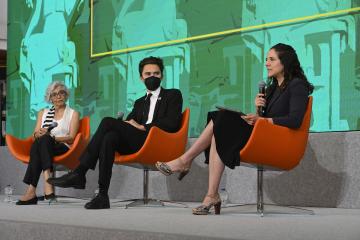 Julia Verónica Matus Madrid, David Hogg, and Consuelo Amat at Power and Purpose: A Symposium on Mental Health and Democratic Agency