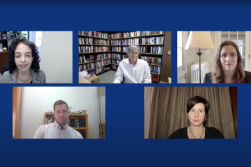 Five experts in a Zoom discussion