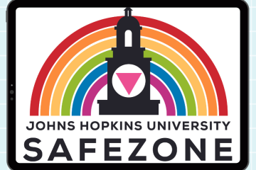 Safe Zone icon, a rainbow with a tower