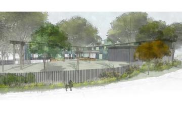 Artist's rendering of the proposed new Early Learning Center building