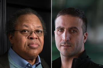 Headshots of George Lewis (left) and Felipe Lara (right)