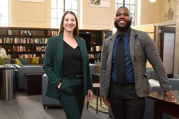 Jennifer Van Beek and Kofi Anning in the East Baltimore facility.