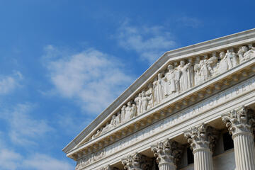 Ornate facade of the U.S. Supreme Court building