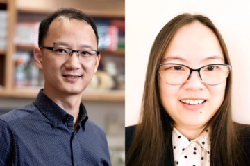 Professional headshots of Xiongyi Huang and Yaojun Zhang.