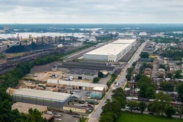 An aerial view of South Baltimore's Curtis Bay industrial area