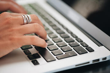 Hands on a keyboard