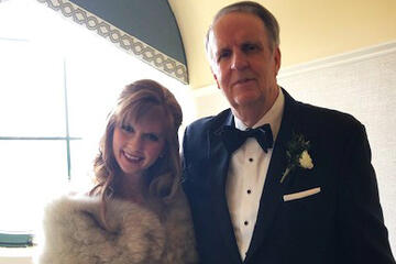 John Ryan with his daughter, Erin, on her wedding day 