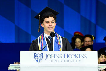Student speaker Dalhart Dobbs
