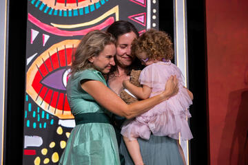 Courtney Kraus, left, with Maggie Cowell and Bernadette "Bernie" Cowell Murray