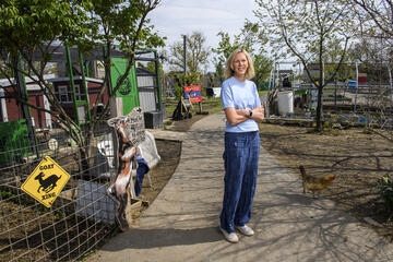 Kristin Mmari in Baltimore City greened lot
