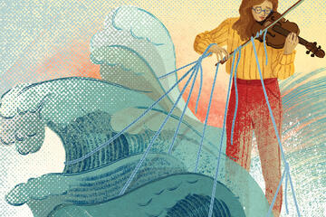 Illustration of musical therapy
