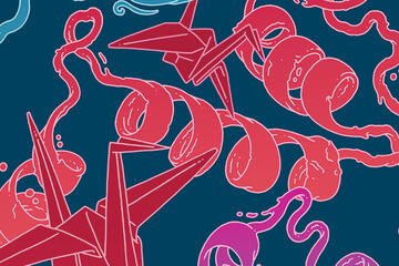 Protein folding illustration