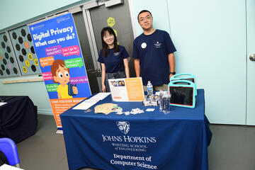 Team members from left, Lanjing Liu and Yaxing Yao