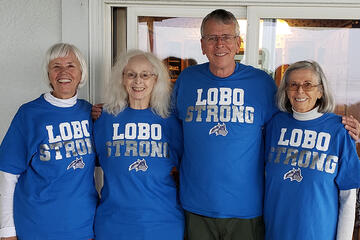 From left, Louise Flanagan, Linda Crooks, Larry Scarber, and Janet Bearden