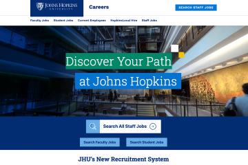 Screenshot of the new Careers website