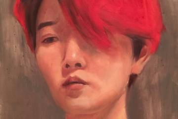 Detail from a self-portrait by Victoria Yeh